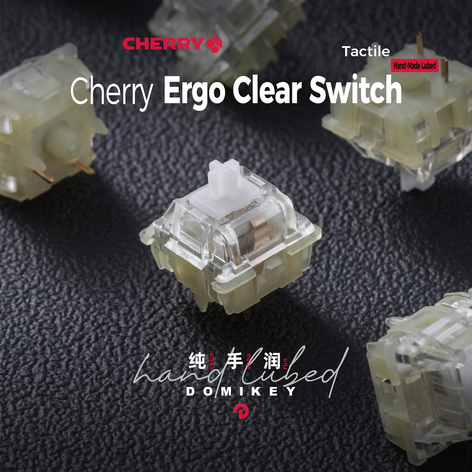Domikey Hand-lubed Cherry Ergo Clear Switch