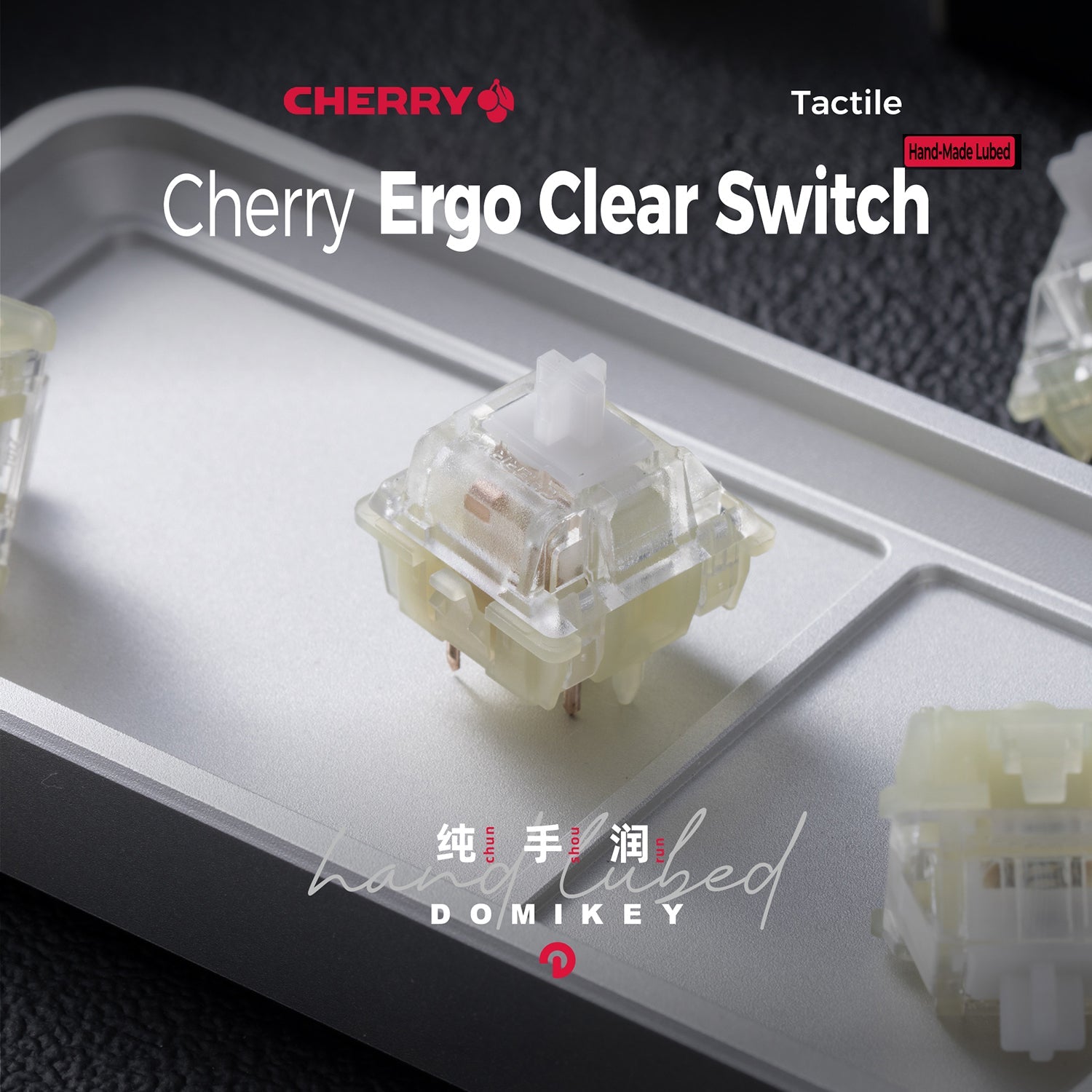 Domikey Hand-lubed Cherry Ergo Clear Switch
