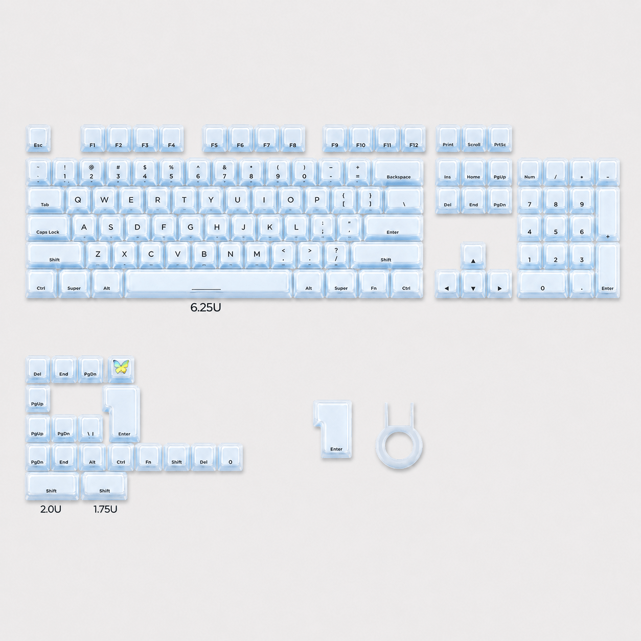 PSY Commu Jell Side-Printed Translucent MDA Keycap Set