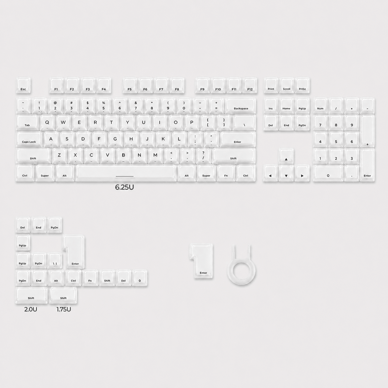 PSY Commu Jell Side-Printed Translucent MDA Keycap Set