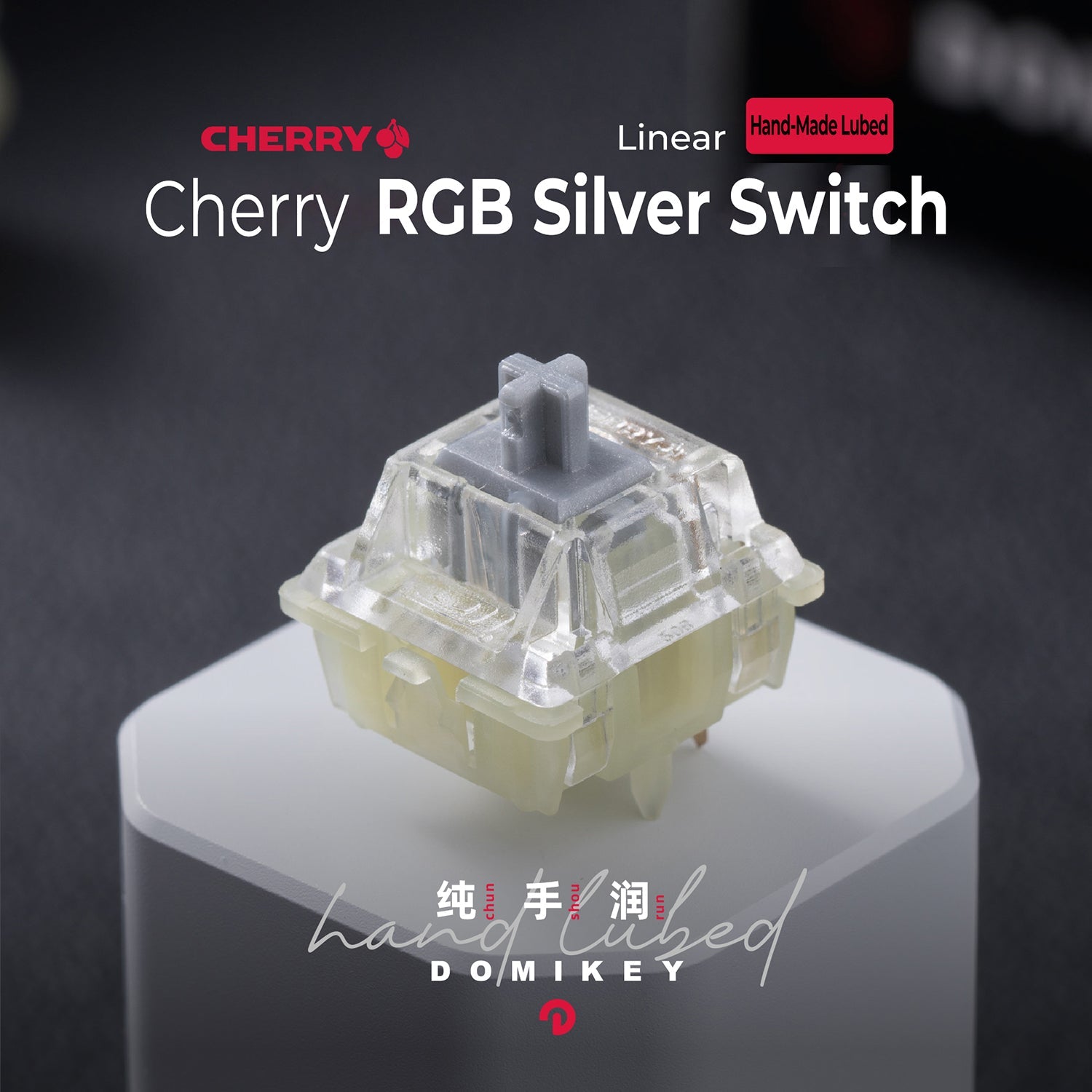 Domikey Hand-lubed Cherry Silver Switch