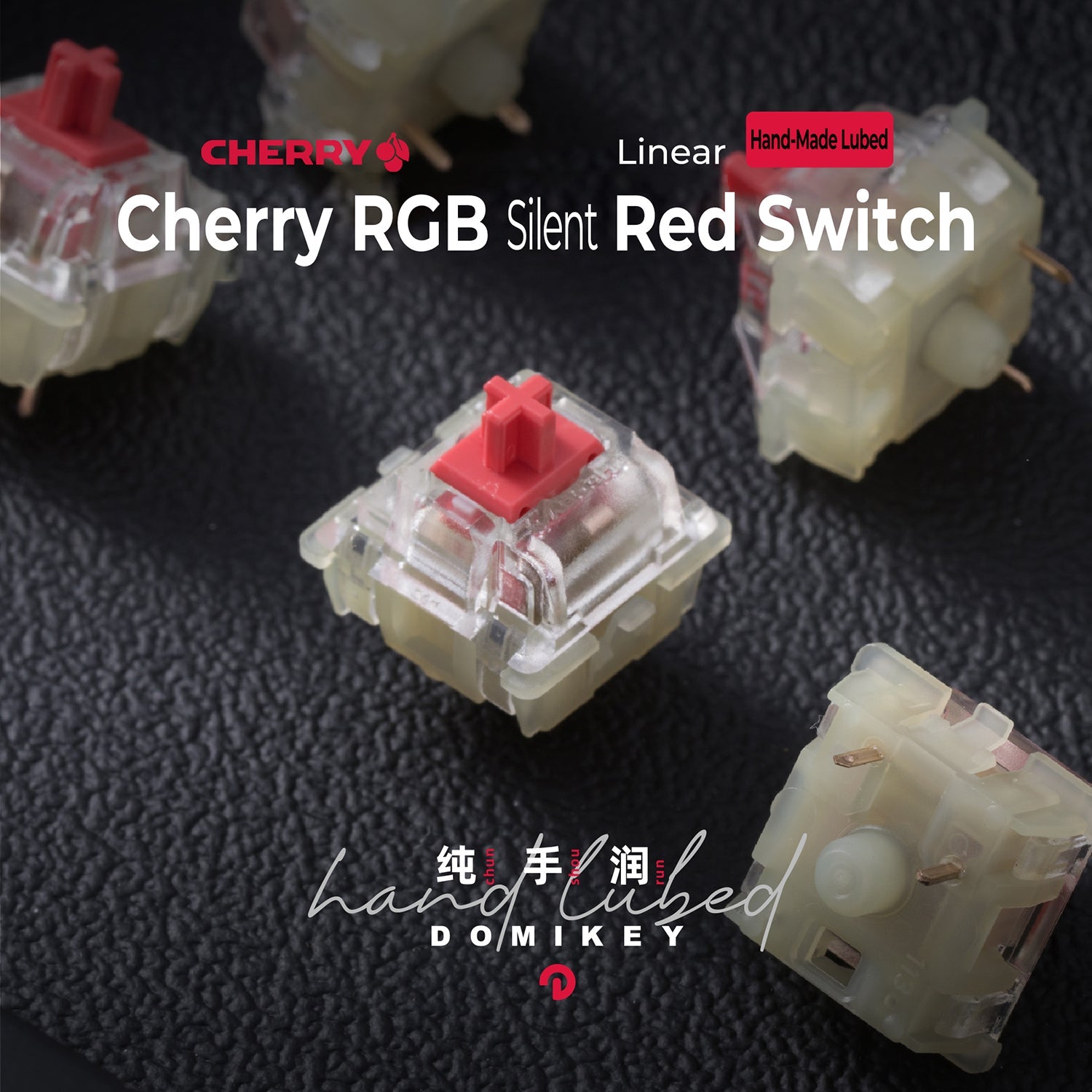 Domikey Hand-lubed Cherry Silent Red Switch