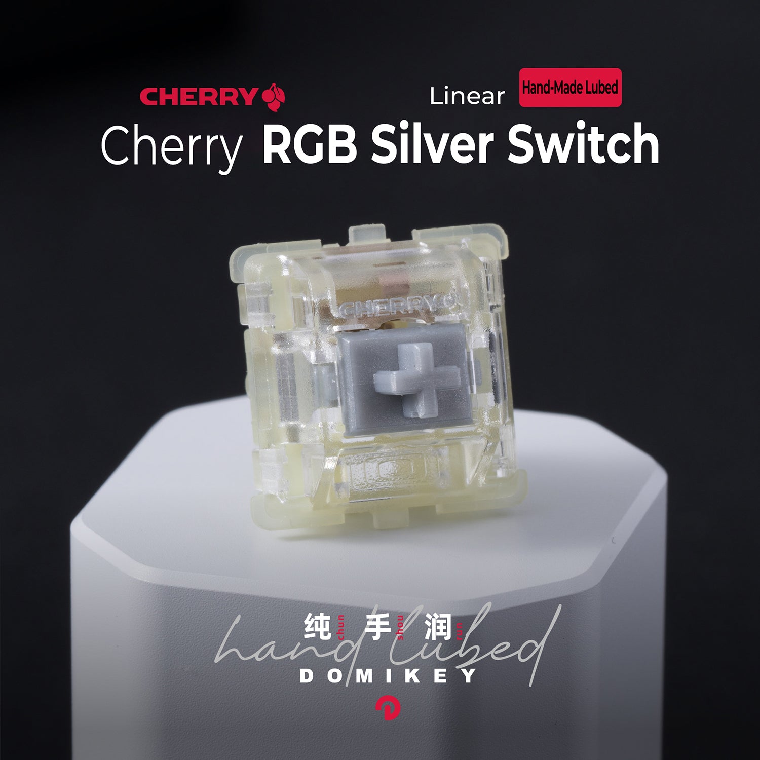 Domikey Hand-lubed Cherry Silver Switch