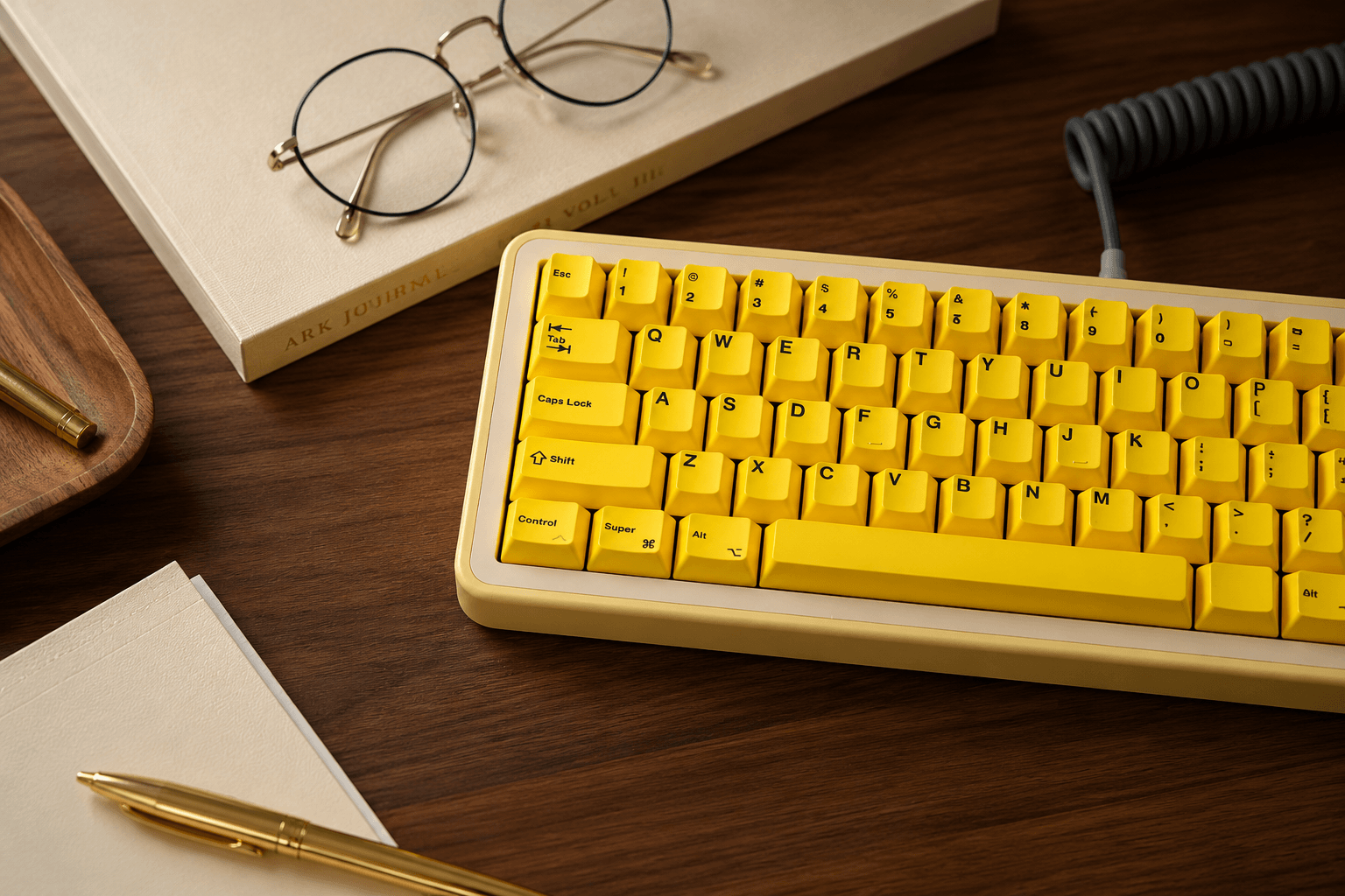 Yellow Front-Legend Cherry Profile PBT Dye-Sub Keycap Set