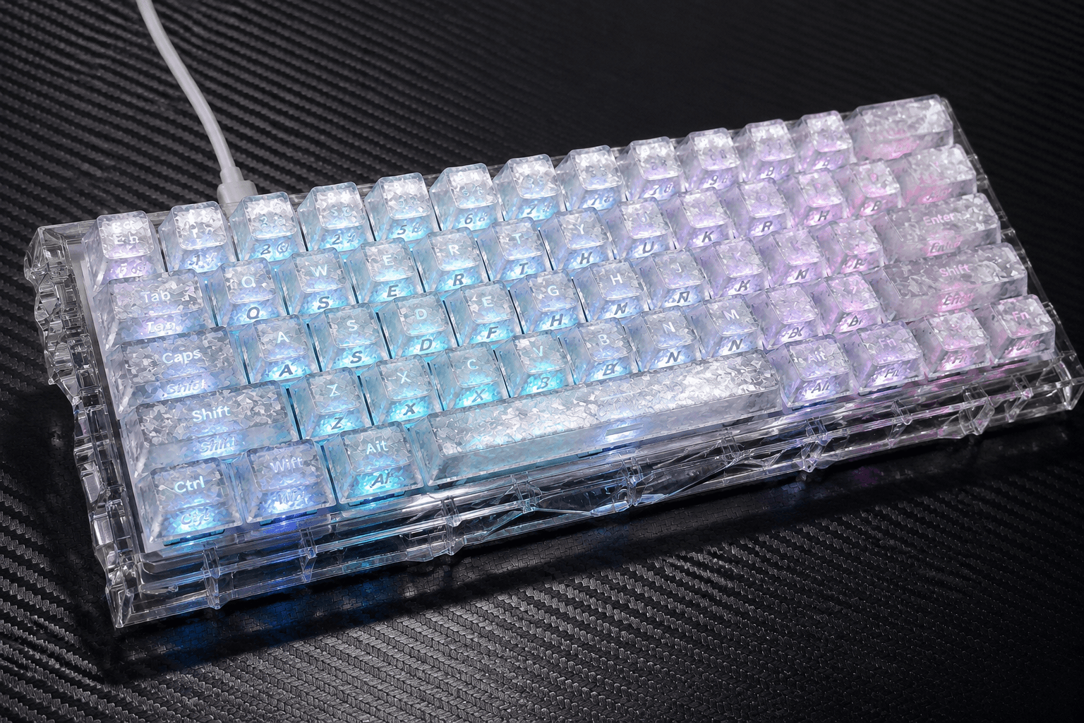 PSY Commu Carbon-Look Keycap Set