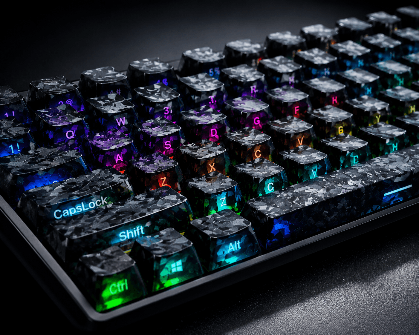 PSY Commu Carbon-Look Keycap Set
