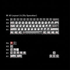 Metal Hollow Keycaps Set