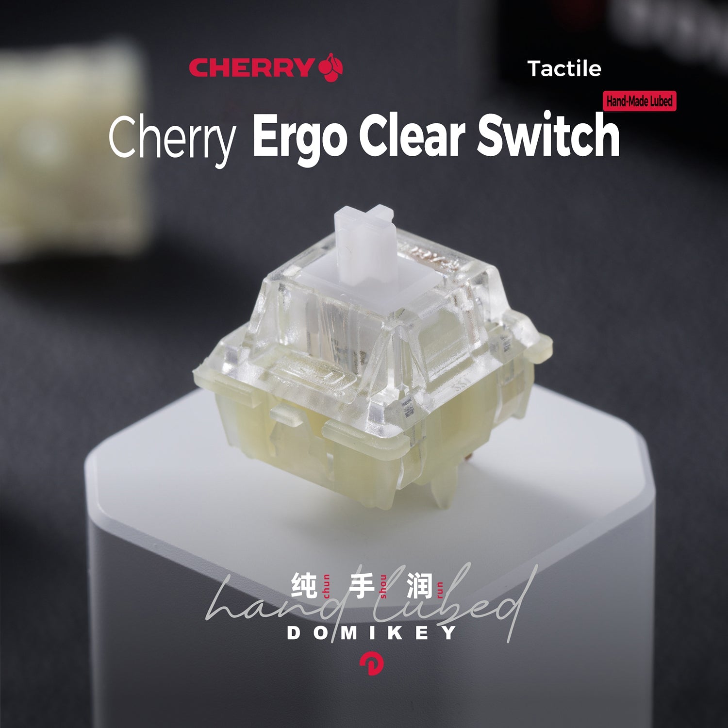 Domikey Hand-lubed Cherry Ergo Clear Switch