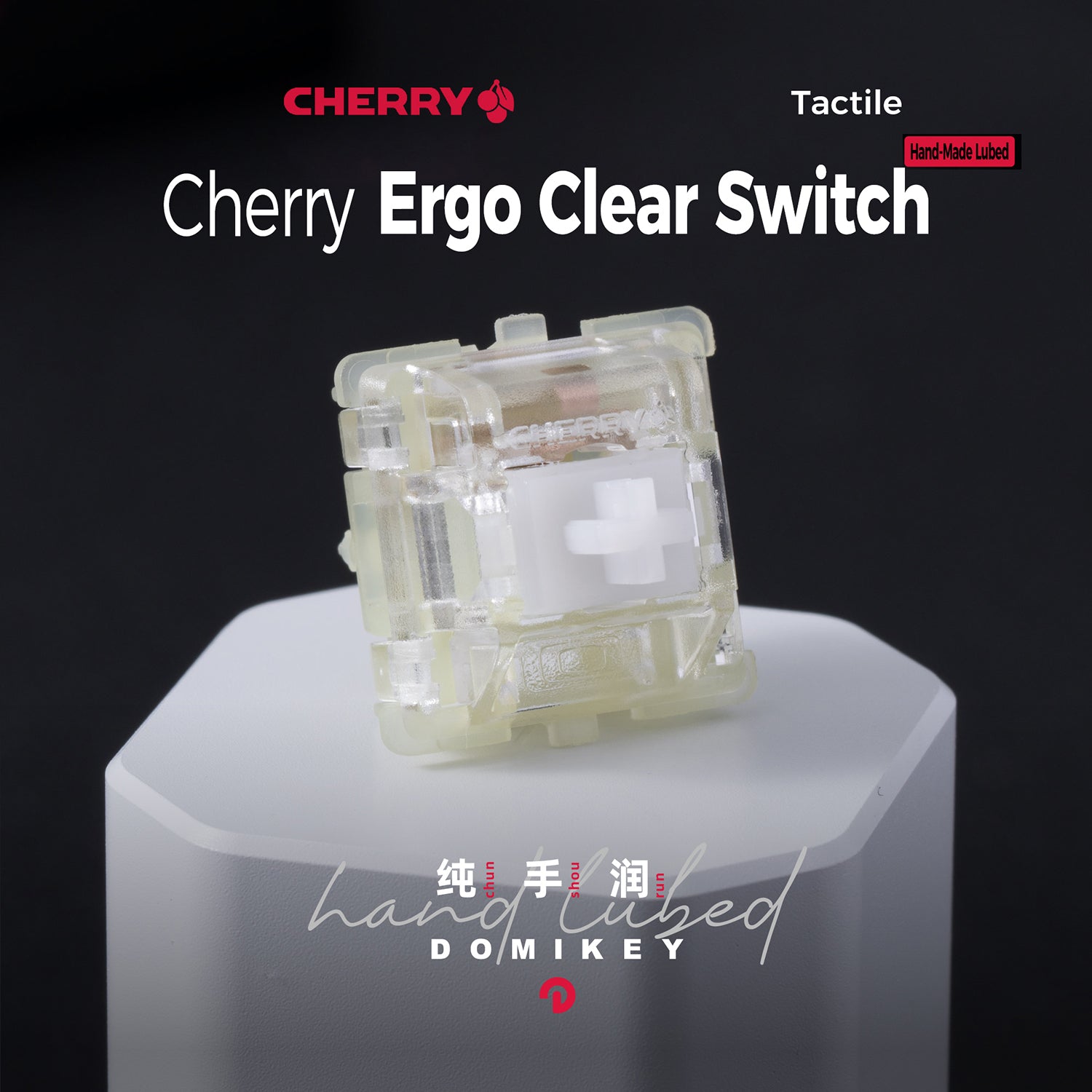 Domikey Hand-lubed Cherry Ergo Clear Switch