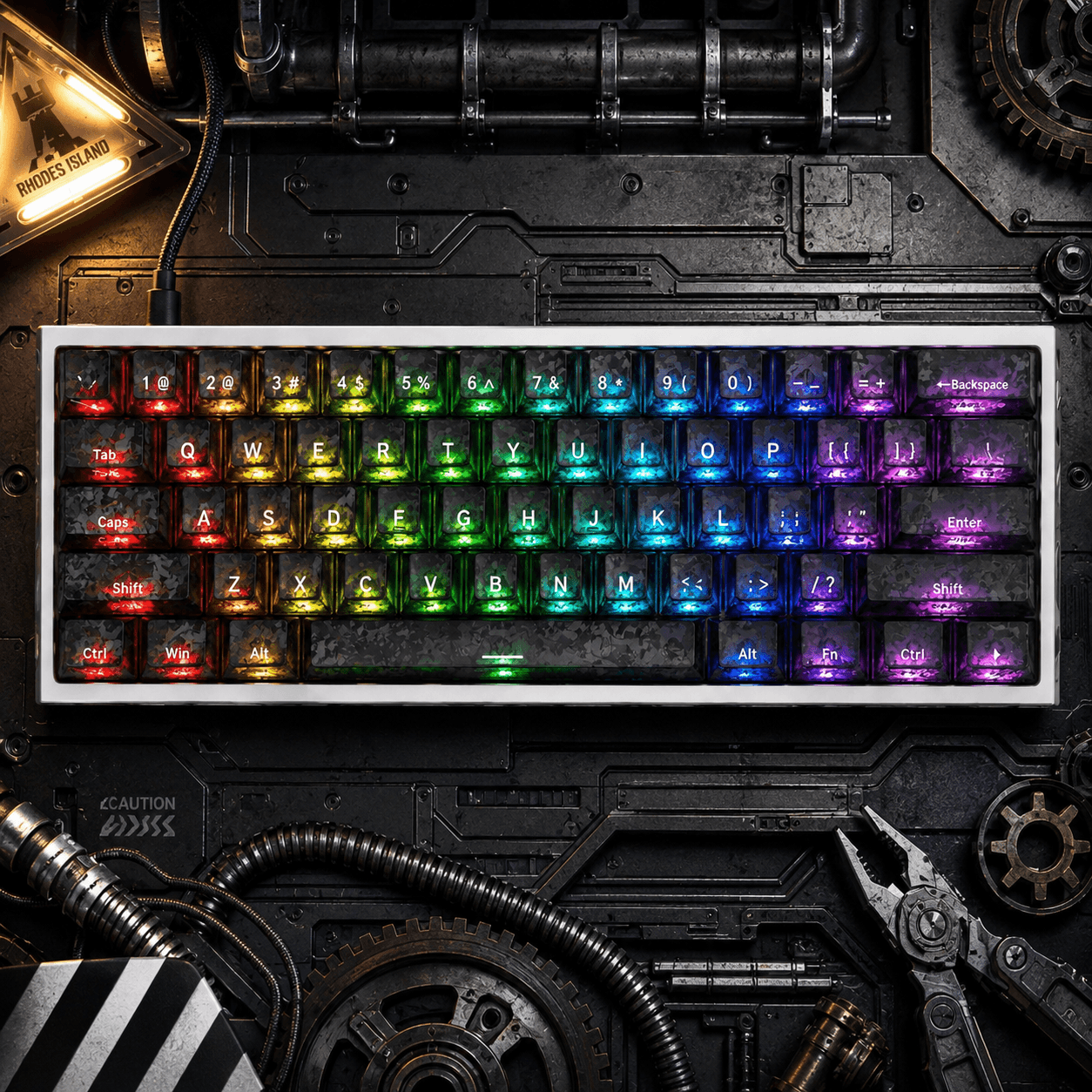 PSY Commu Carbon-Look Keycap Set