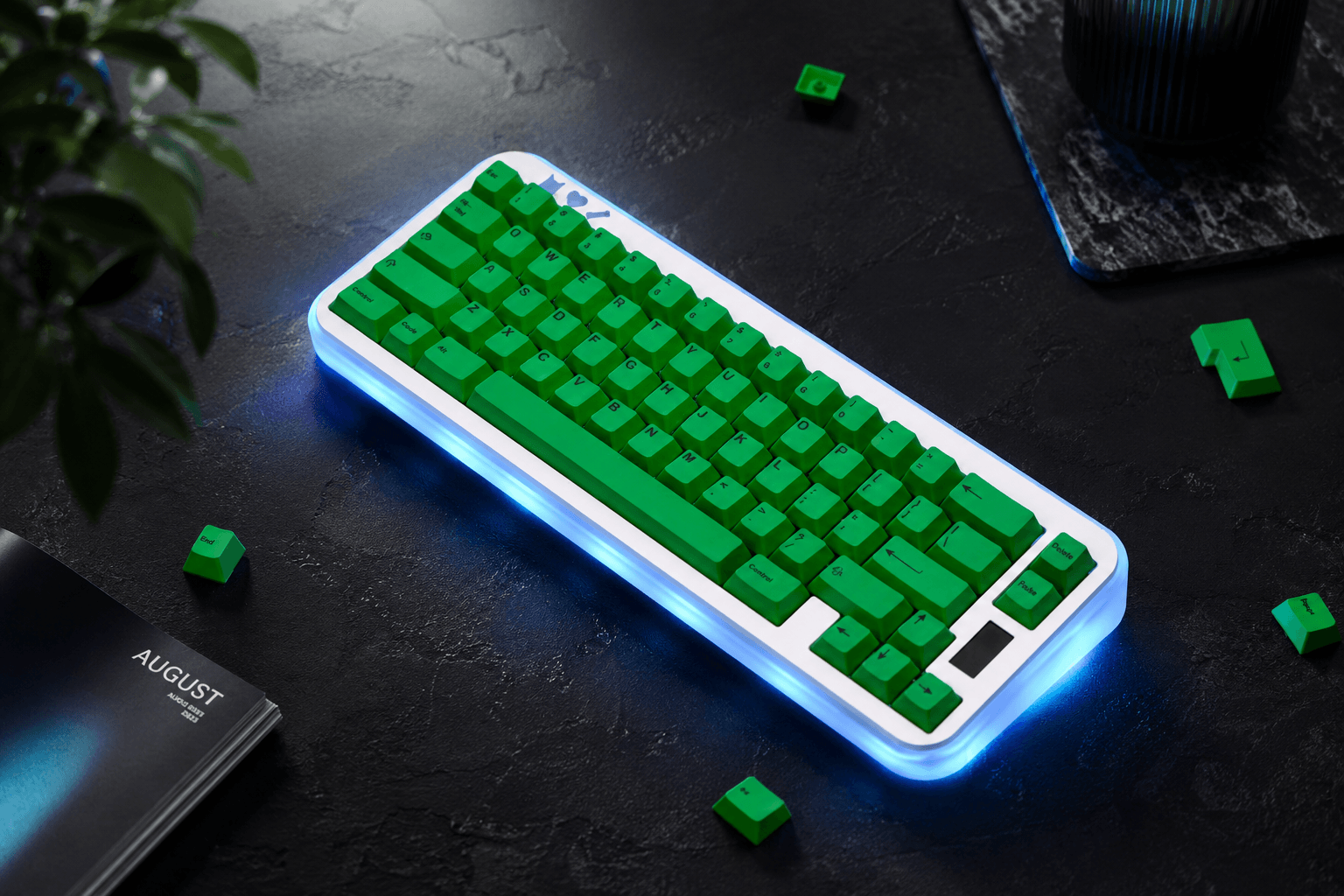 Green Front-Legend Cherry Profile PBT Dye-Sub Keycap Set