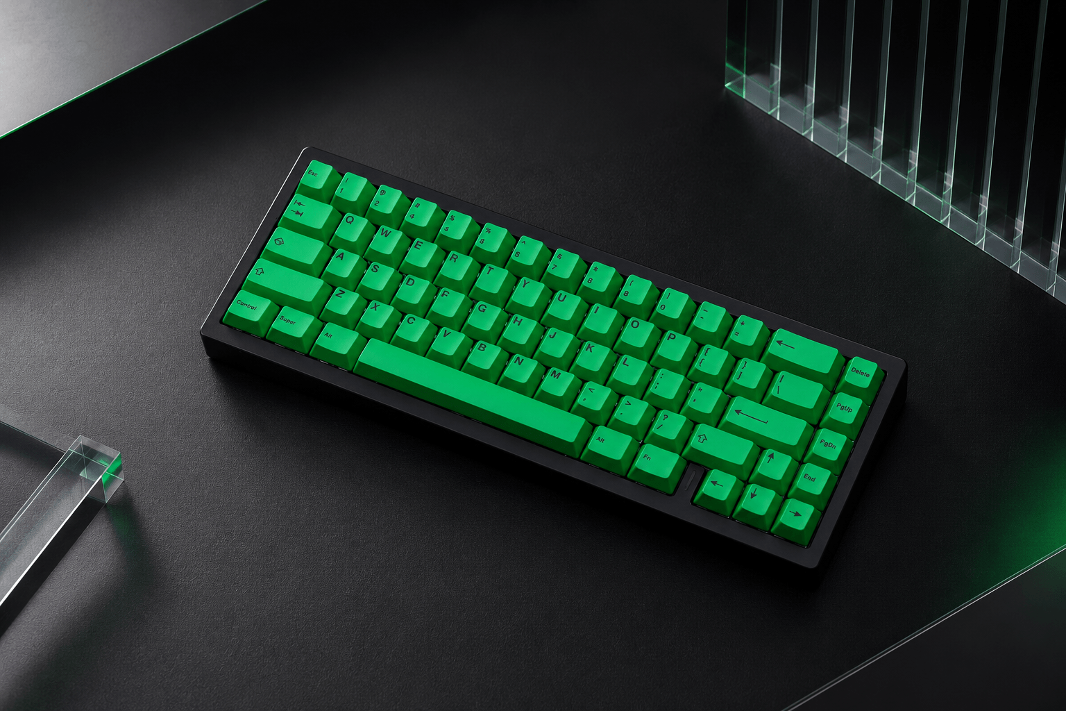 Green Front-Legend Cherry Profile PBT Dye-Sub Keycap Set