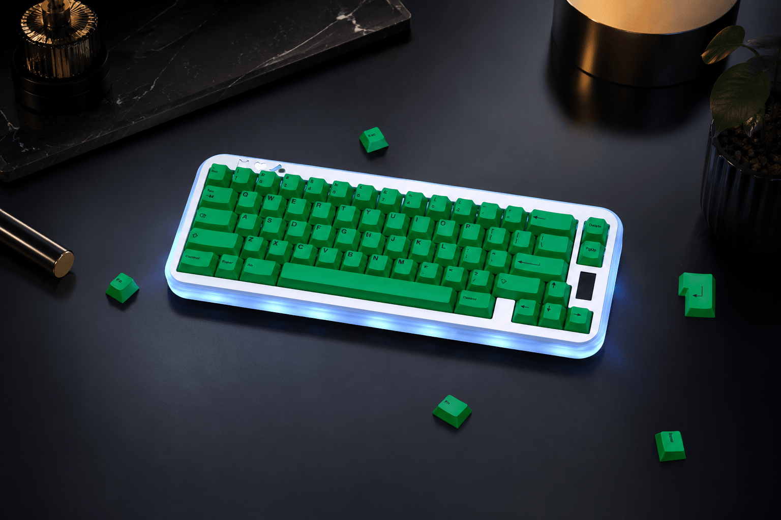 Green Front-Legend Cherry Profile PBT Dye-Sub Keycap Set