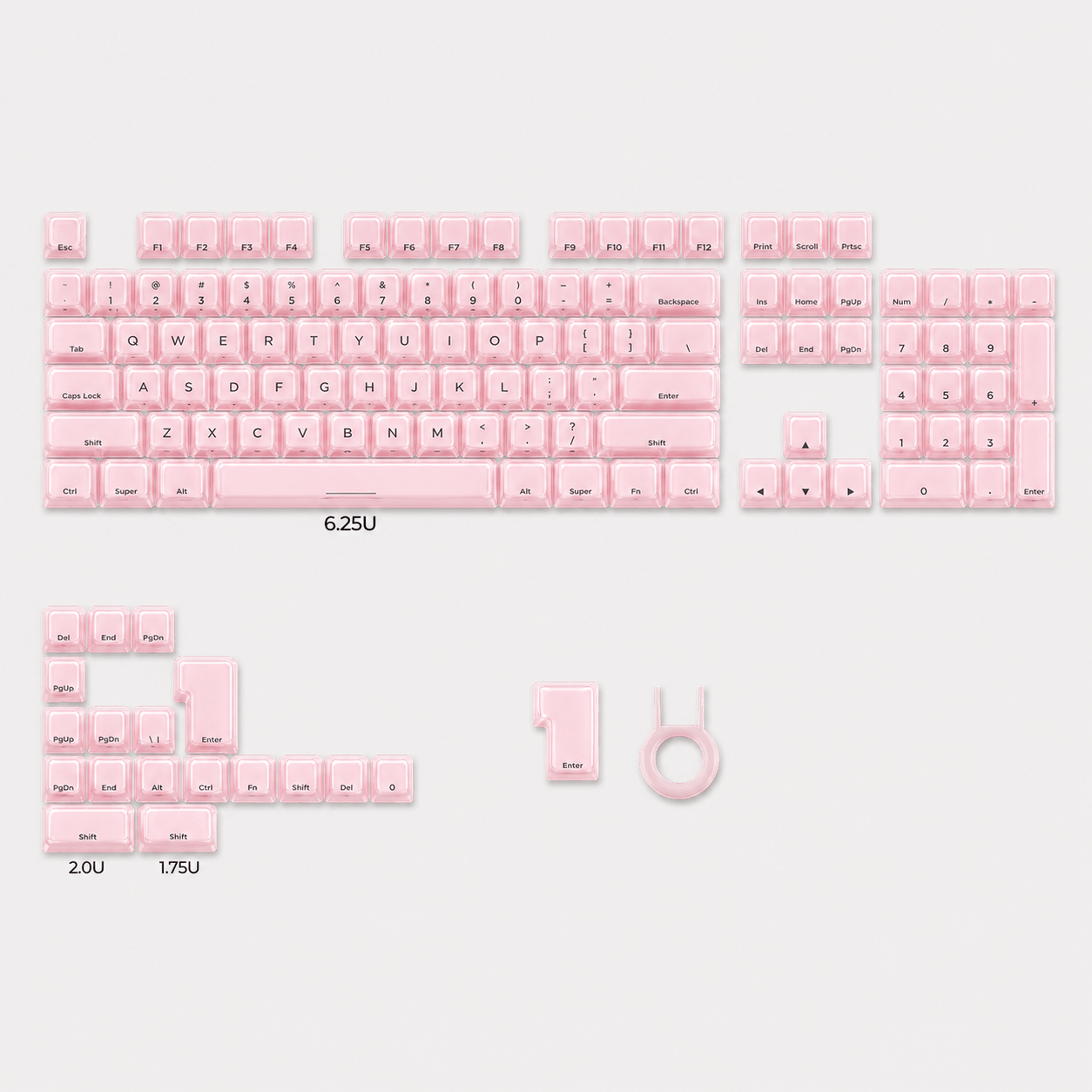 PSY Commu Jell Side-Printed Translucent MDA Keycap Set