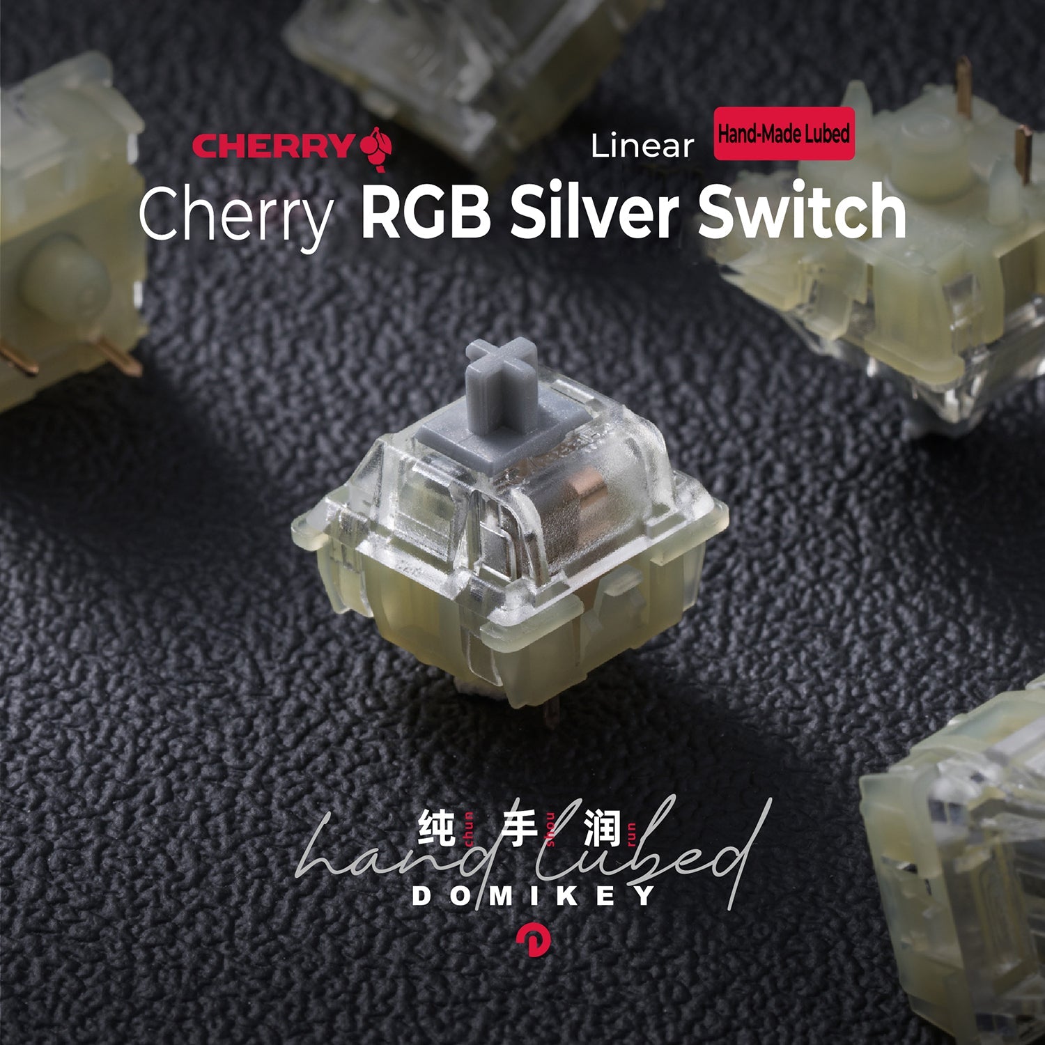Domikey Hand-lubed Cherry Silver Switch
