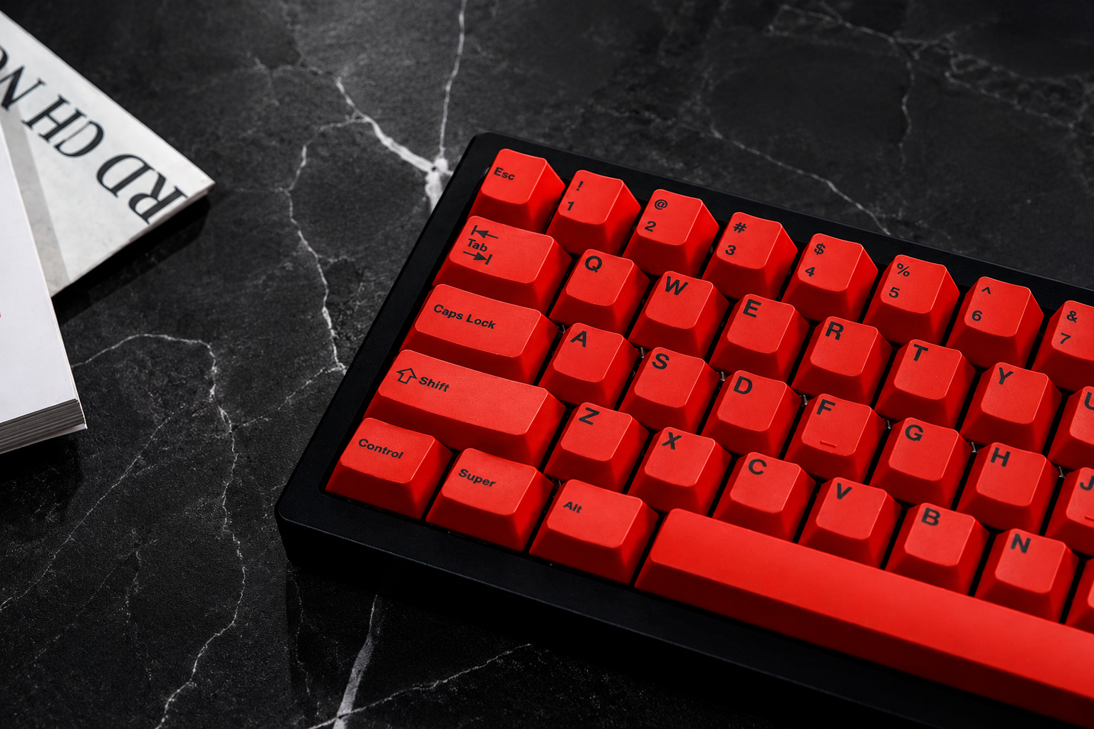 Red Front-Legend Cherry Profile PBT Dye-Sub Keycap Set