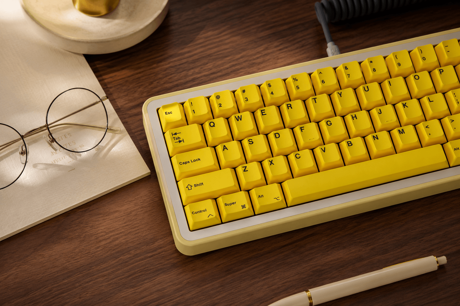 Yellow Front-Legend Cherry Profile PBT Dye-Sub Keycap Set
