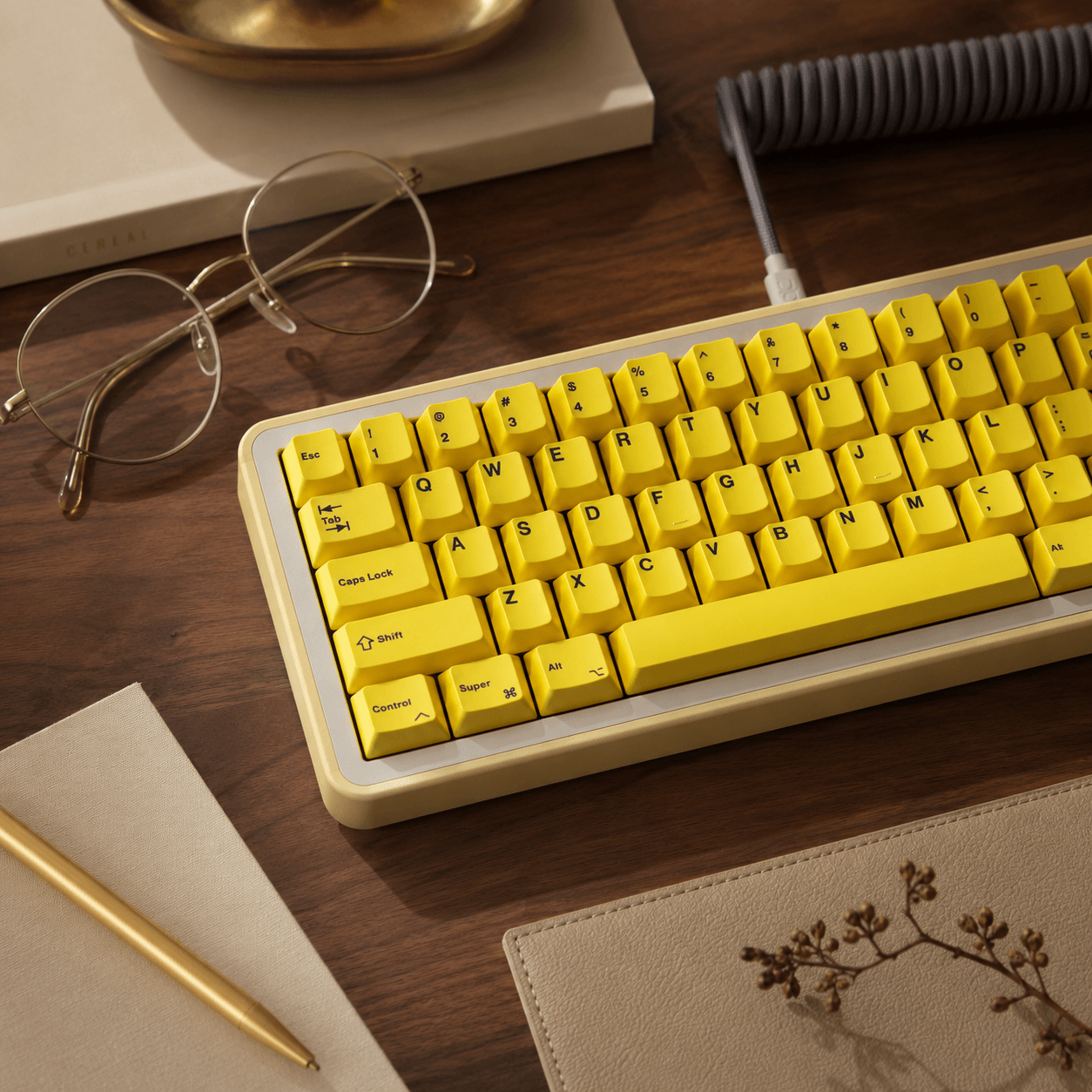 Yellow Front-Legend Cherry Profile PBT Dye-Sub Keycap Set