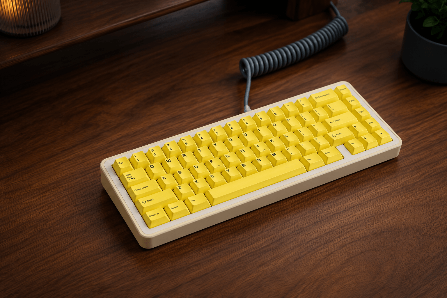 Yellow Front-Legend Cherry Profile PBT Dye-Sub Keycap Set