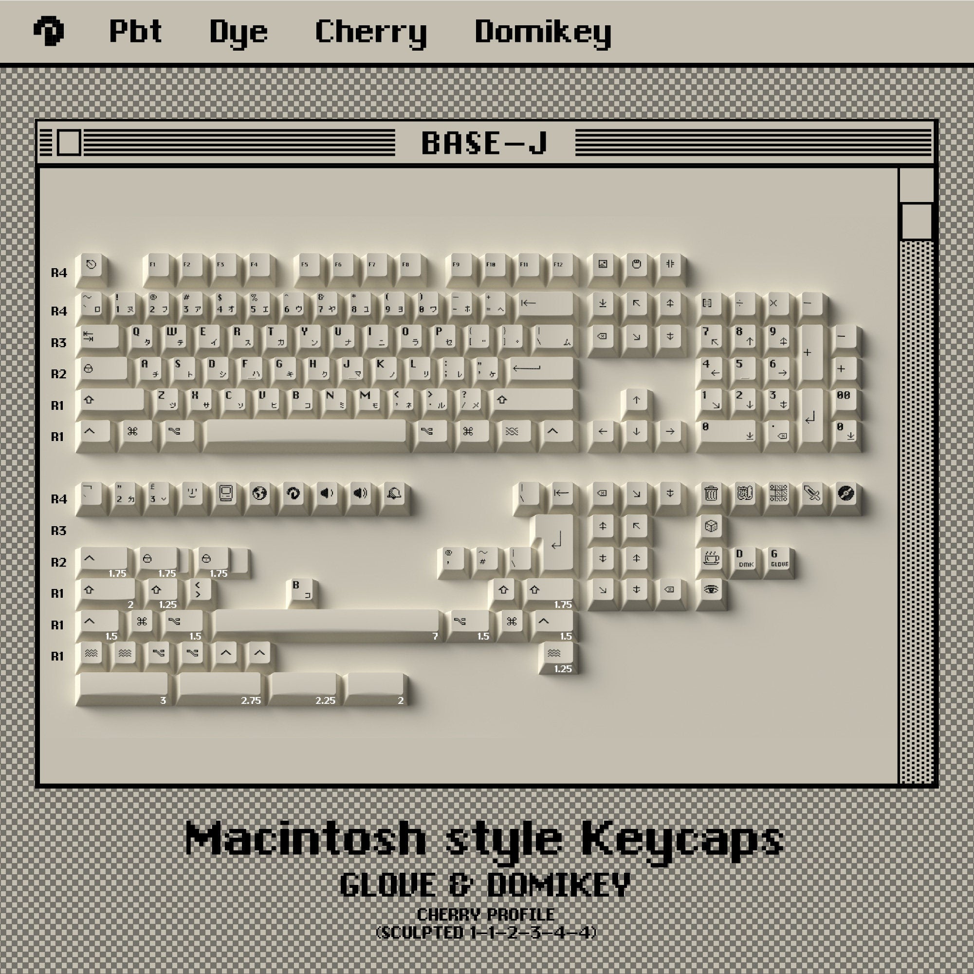 GLOVE x DOMIKEY Retro Macintosh Dye-Sub Keycaps