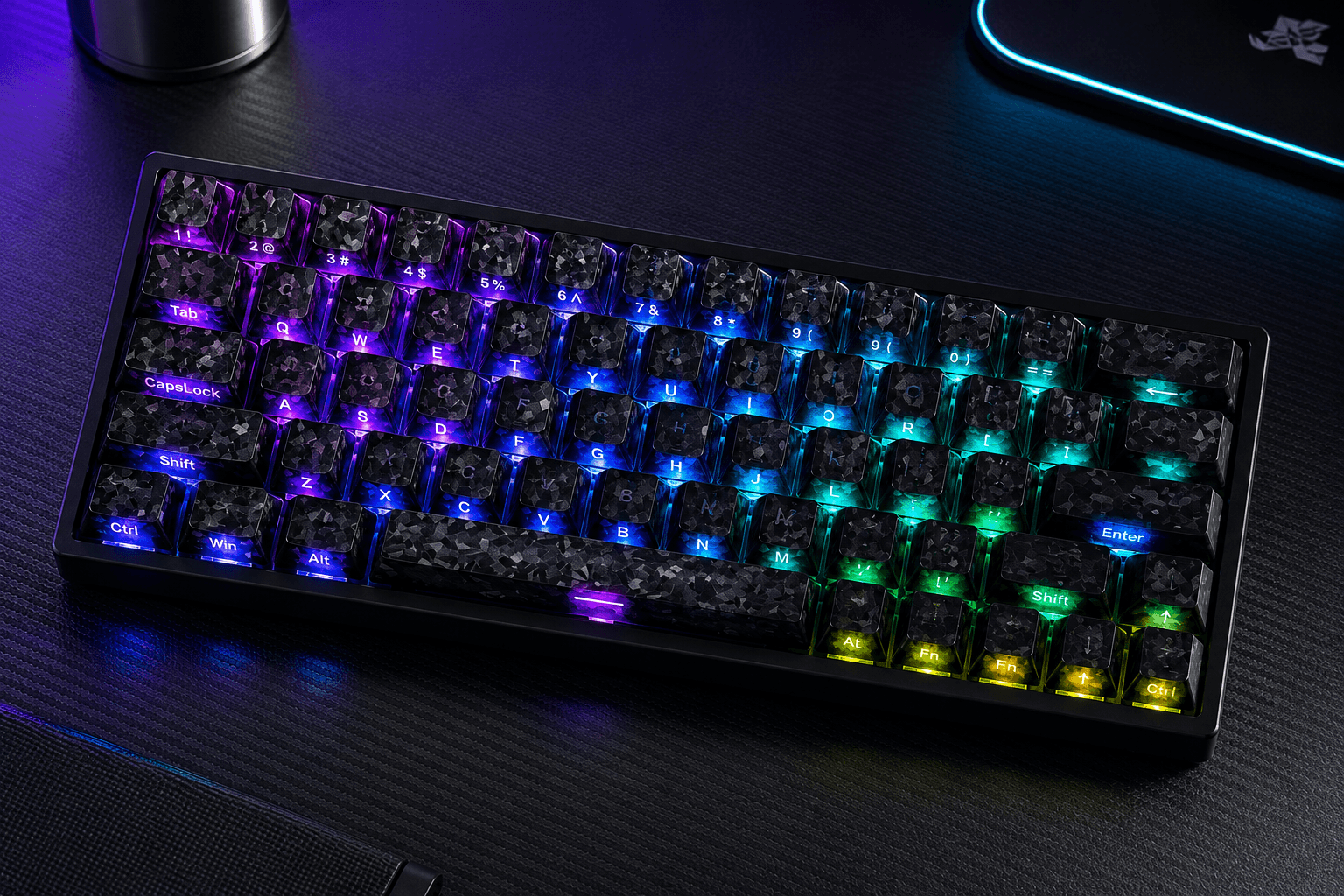 PSY Commu Carbon-Look Keycap Set