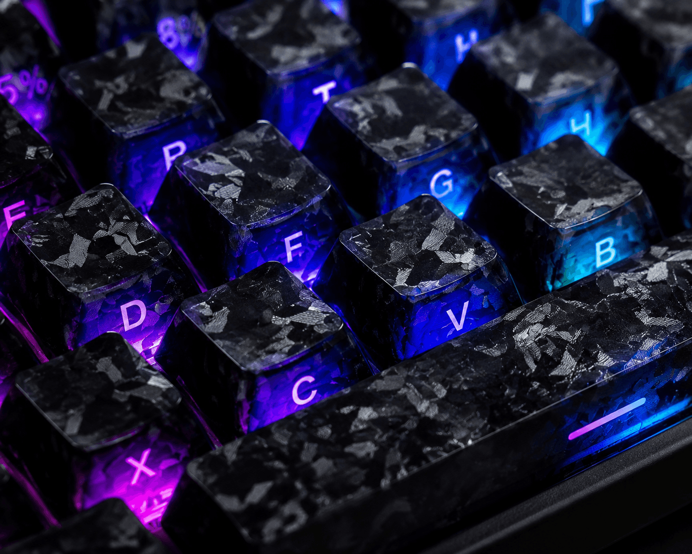 PSY Commu Carbon-Look Keycap Set