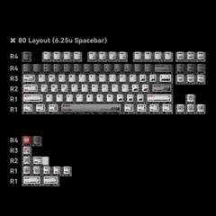Metal Hollow Keycaps Set