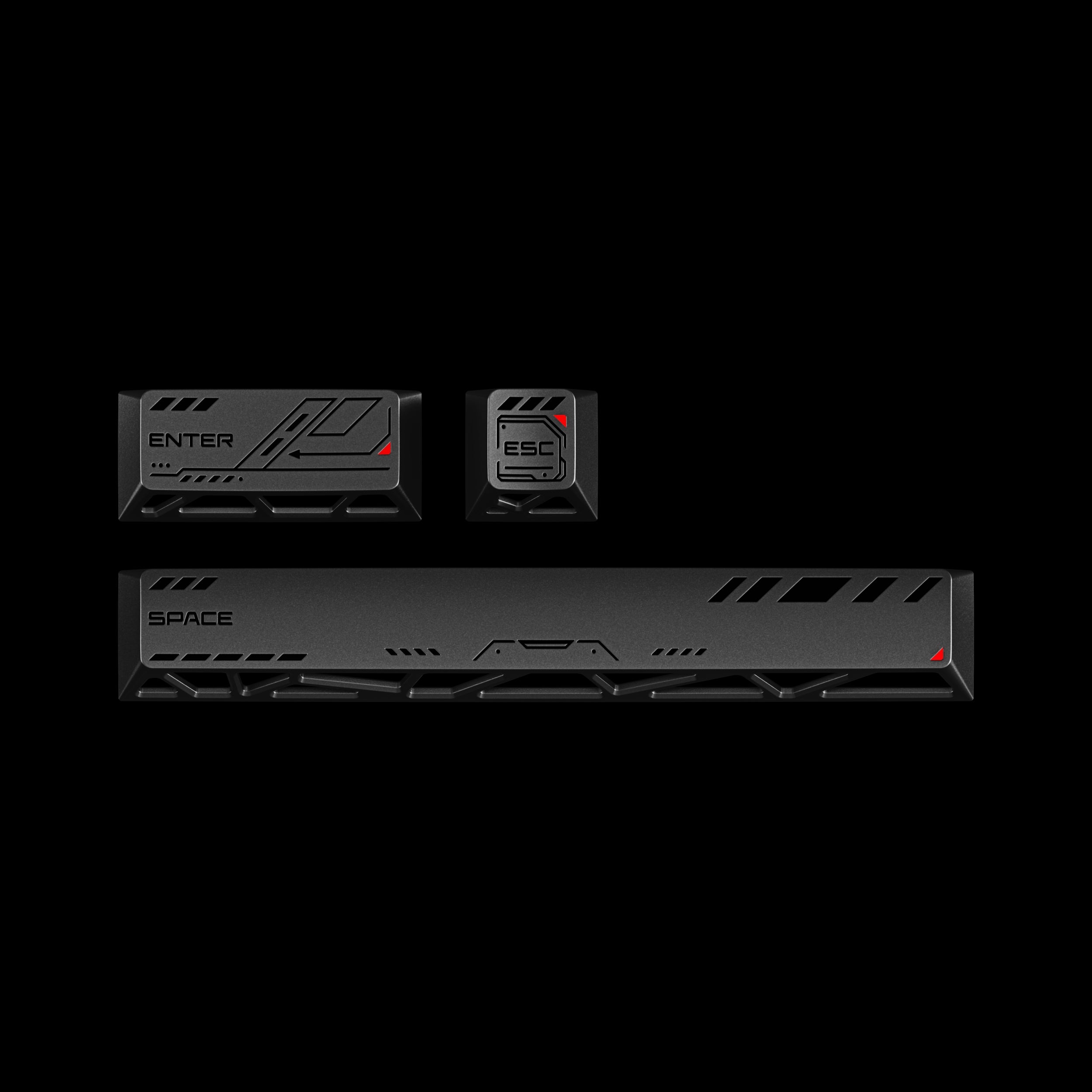 Front & Back Hollow Keycaps Set
