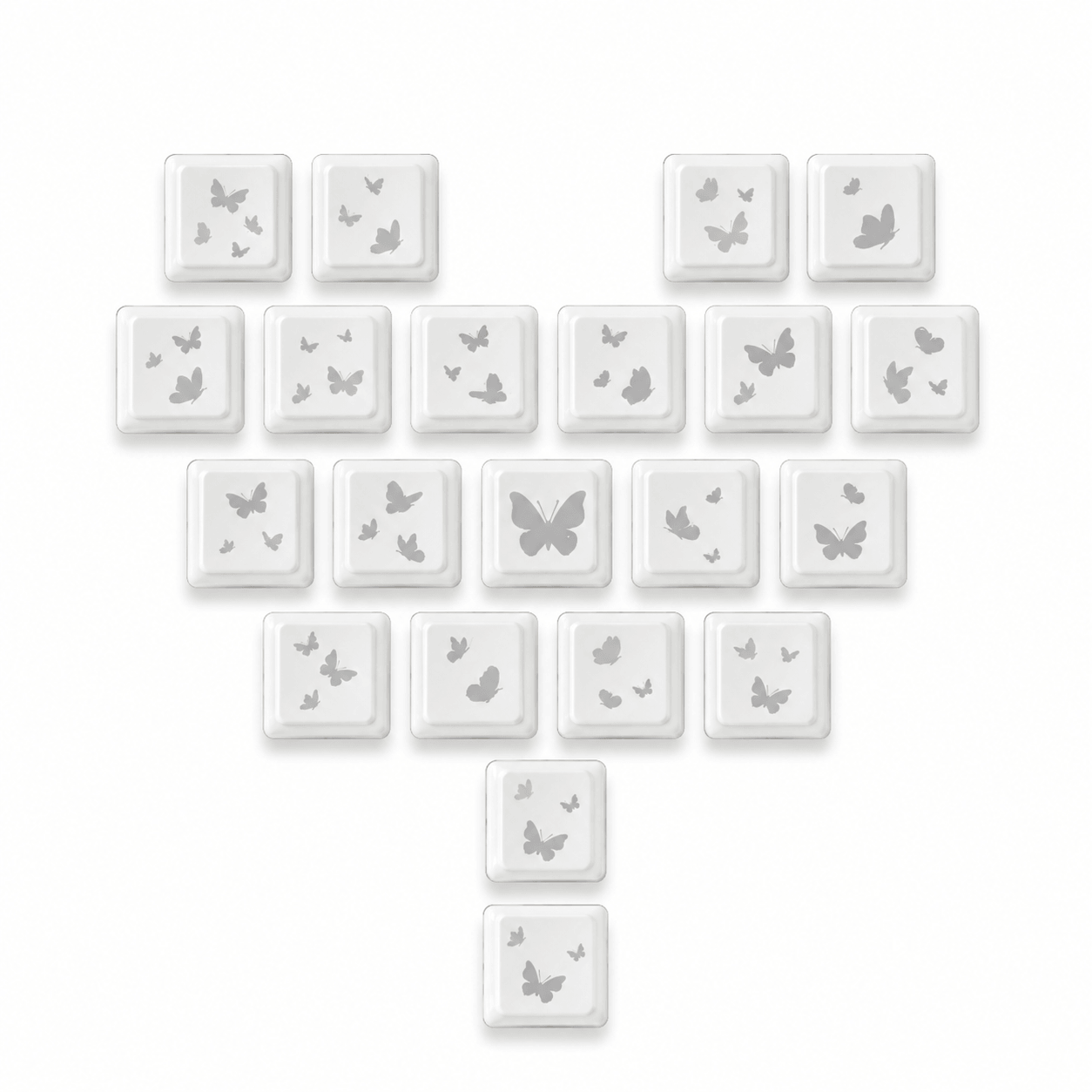 PSY Commu Butterfly Heart Layout 21-Key IMD Keycap Set